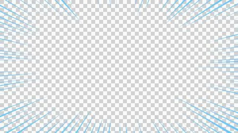 Light blue concentration lines on transparent background Stock Illustration