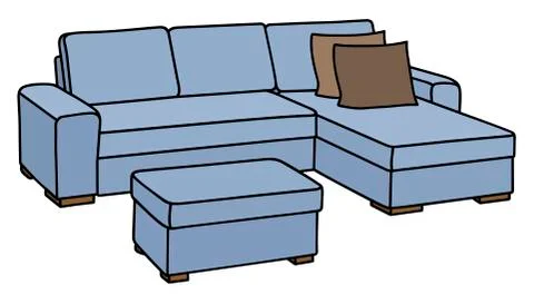 Light blue couch Stock Illustration