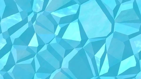 Light Blue Crystal Ice Texture 4K, Low Poly Frozen Water Surface Background 스톡 일러스트