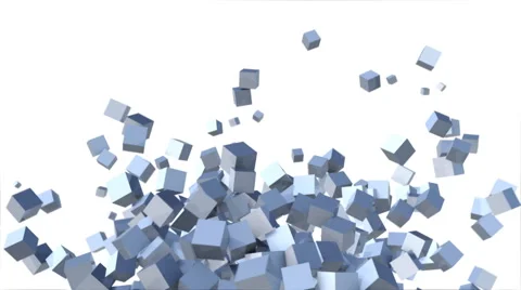 Light blue cubes in abstract motion - seamless background (FULL HD) Video stock 41688389