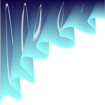 Light blue curtain. Stock Illustration