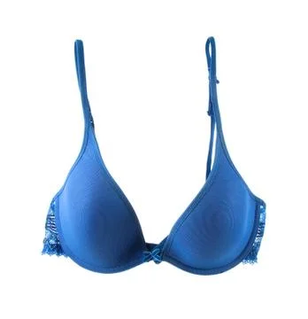 Light blue cute delicate lacework bra Foto stock