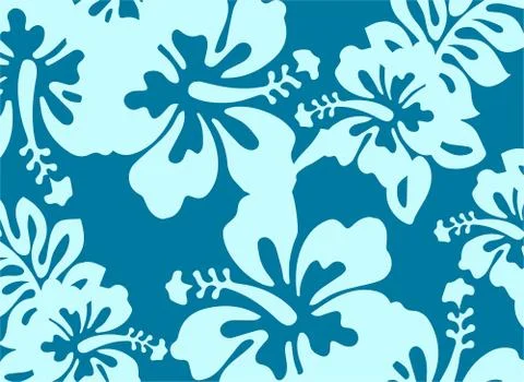 Light blue decorative floral pattern Stock Illustration