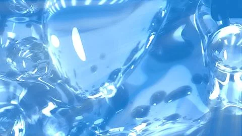 Light blue dense benign liquid background - abstract 3D illustration イラスト素材
