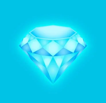 Light blue diamond Stock Illustration