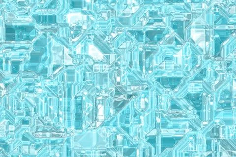 Light blue digital crystal pattern cg background illustration Stock Illustration