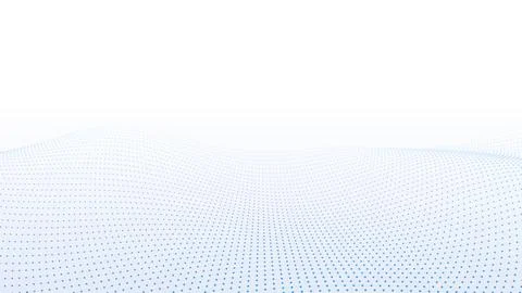 Light blue dotted wave on white, clean technology background Stock Illustration