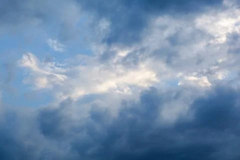 Light Blue Dramatic Clouds Texture Background Stock Photos