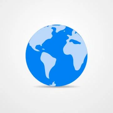 Light - blue Earth globe - vector illustration. Stock Illustration