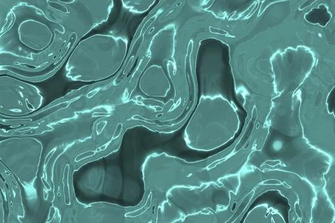 Light blue electrical lights in damaged liquid cg texture Stock Illustration