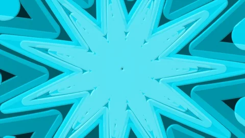 Light Blue Eleven Point Star Rotating Stock Footage 100260416