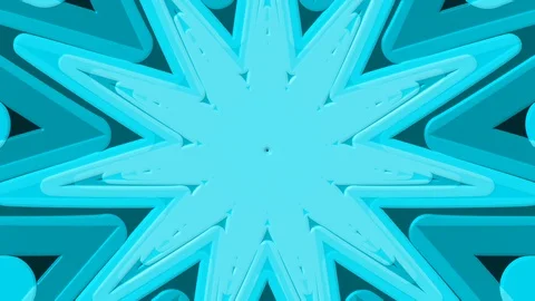 Light Blue Eleven Point Star Zoom Video stock 100272979