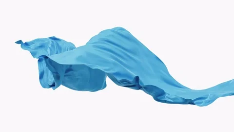 Light blue fabric flowing gracefully, elegant textile motion, soft textile .. Vídeos de archivo 332220068