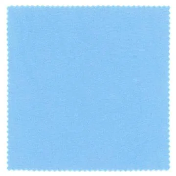 Light blue fabric swatch sample isolated over white light blue fabric swat... Fotos Stock
