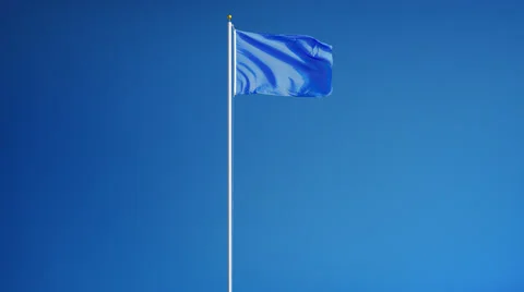 Light blue flag in slow motion seamlessly looped with alpha Stock Footage 65513889