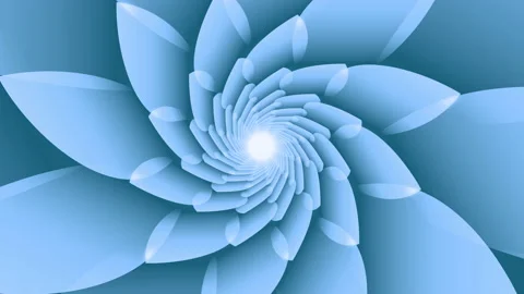 Light blue floral shapes with sharp angled leaves looped animated background Stock Footage 165660305