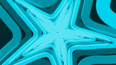 Light Blue Funky Star Rotation Zoom Stock Footage 100291500