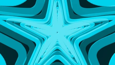 Light Blue Funky Star Zoom Stock Footage 100283486