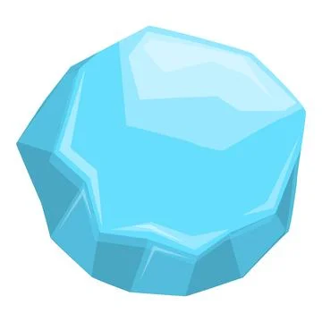 Light blue geometric iceberg floating on water Stock Illustration