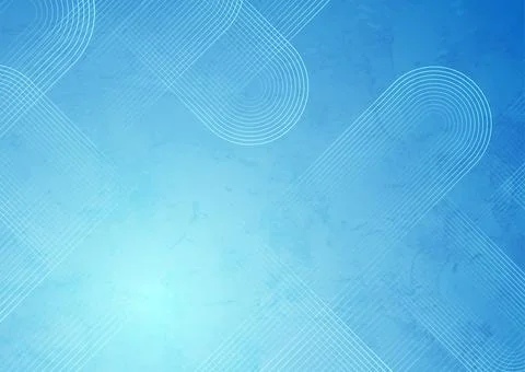 Light blue geometric minimal linear shapes abstract tech grunge background Stock Illustration