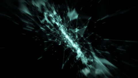 Light Blue Geometric Patterns In Celestial Space Stock Footage 267894873