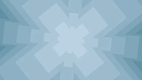 Light blue geometric shapes form a radial pattern with layered squares creati Stock Illustration