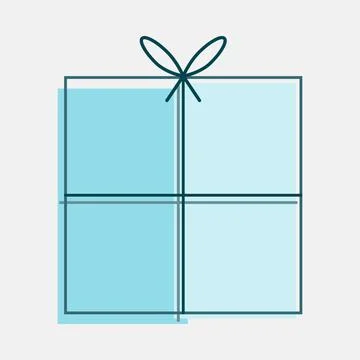 Light blue gift box without external decoration Stock Illustration