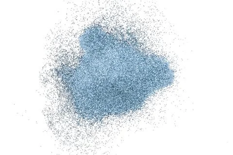 Light blue glitter powder isolated on white background. Stock Illustration