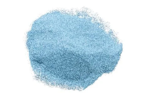 Light blue glitter powder isolated on white background. Stock Illustration