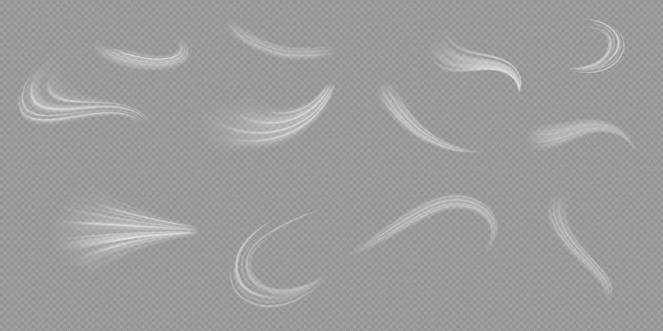 Light blue glowing effect. Glowing white speed lines. Abstract traffic lines on Stock Illustration