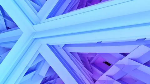 Light blue gradient structure abstract background, geometric background, 3d r Stock Illustration