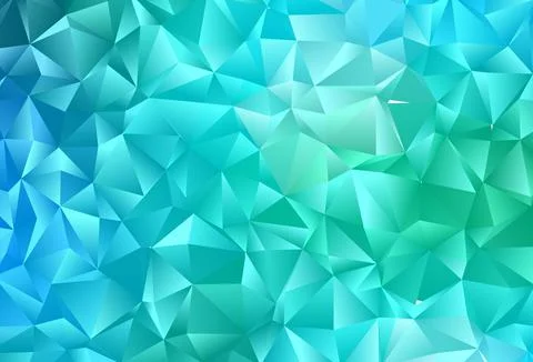 Light Blue, Green vector abstract polygonal texture. Stock Illustration
