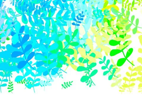 Light Blue, Green vector abstract pattern with leaves. Illustrazione stock