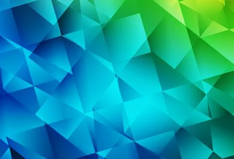 Light Blue, Green vector abstract polygonal pattern. Stock Illustration
