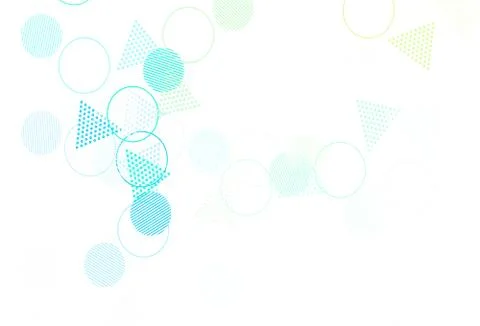 Light Blue, Green vector backdrop with lines, circles. Illustrazione stock