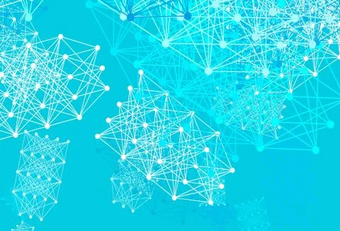 Light Blue, Green vector backdrop with artificial intelligence data. Stock Illustration