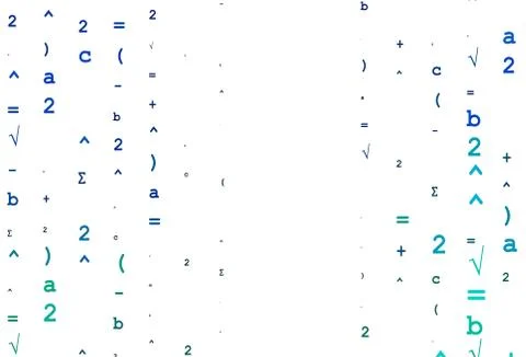 Light Blue, Green vector backdrop with algebra elements. 스톡 일러스트