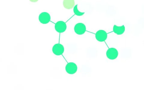 Light Blue, Green vector backdrop with artificial intelligence data. Stock Illustration