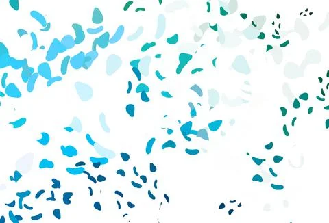 Light blue, green vector backdrop with abstract shapes. 스톡 일러스트