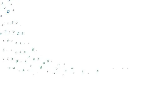 Light Blue, Green vector backdrop with music notes. Illustrazione stock