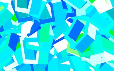 Light Blue, Green vector backdrop with hexagons. Stock Illustration