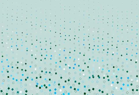 Light Blue, Green vector backdrop with lines, rectangles. Stock Illustration