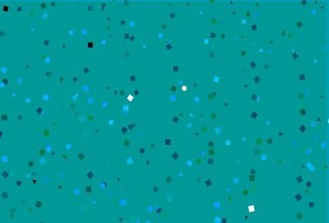 Light Blue, Green vector backdrop with lines, circles, rhombus. Stock Illustration
