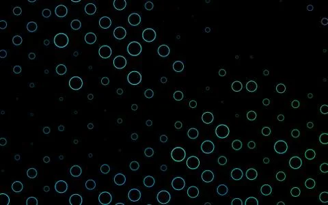 Light Blue, Green vector background with bubbles. Illustrazione stock
