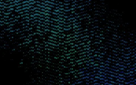 Light Blue, Green vector background with bubbles. Stock Illustration