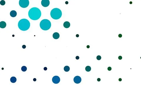 Light Blue, Green vector background with bubbles. Stock Illustration