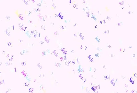 Light Blue, Green vector background with 30, 50, 90 % signs of sales. Stock Illustration