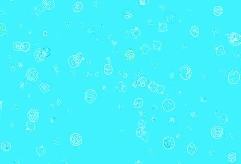 Light Blue, Green vector background with tasty food. Stock Illustration