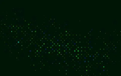 Light Blue, Green vector background with bubbles. Illustrazione stock