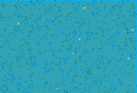 Light Blue, Green vector background with bubbles. Stock Illustration